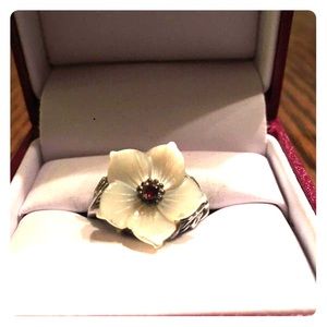 Stamped sterling silver Mother of pearl stone